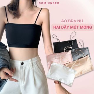 Áo hai dây có mút ngực GOM UNDER, áo bra bigsize chất liệu su mát mẻ - SA-8881