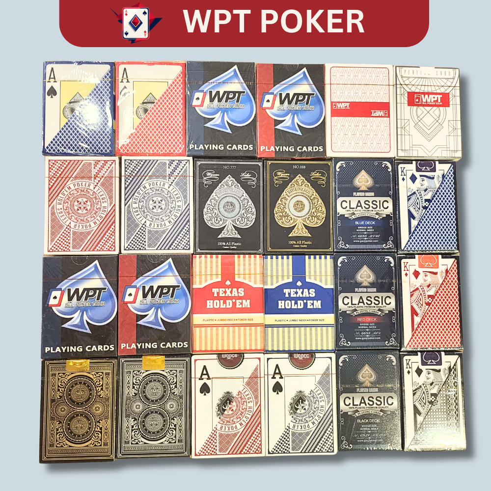 [Hỏa tốc HCM] Tổng hợp POKER PVC các dòng bài cao cấp poker  WPT nhựa mạ cạnh tiêu chuẩn thi đấu quốc tế TEXAS HOLD'EM