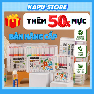 Bút Màu Acrylic Marker Vẽ Trên Mọi Chất Liệu Có Thể Vẽ Chồng Màu 12/24/36/48/60 KAPU STORE