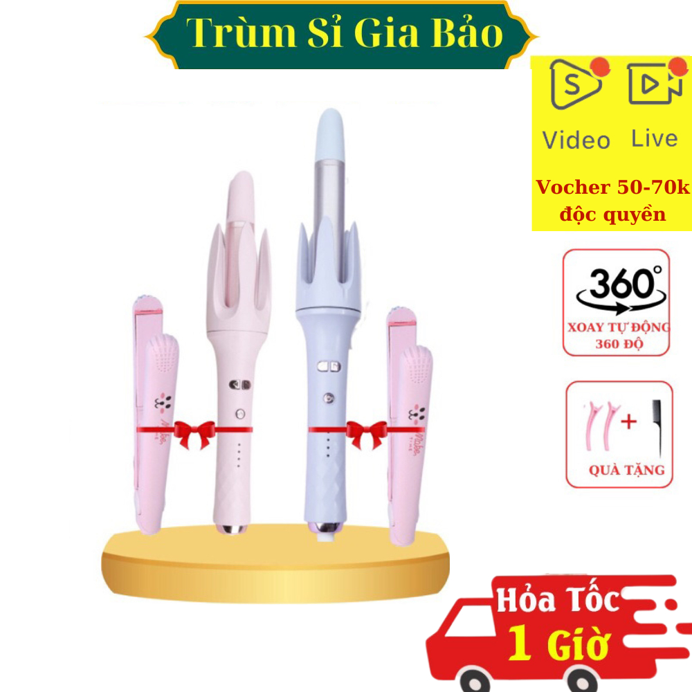 Máy làm tóc, máy là tóc, uốn duỗi kẹp tóc mini đa năng bảo hành 12 tháng.