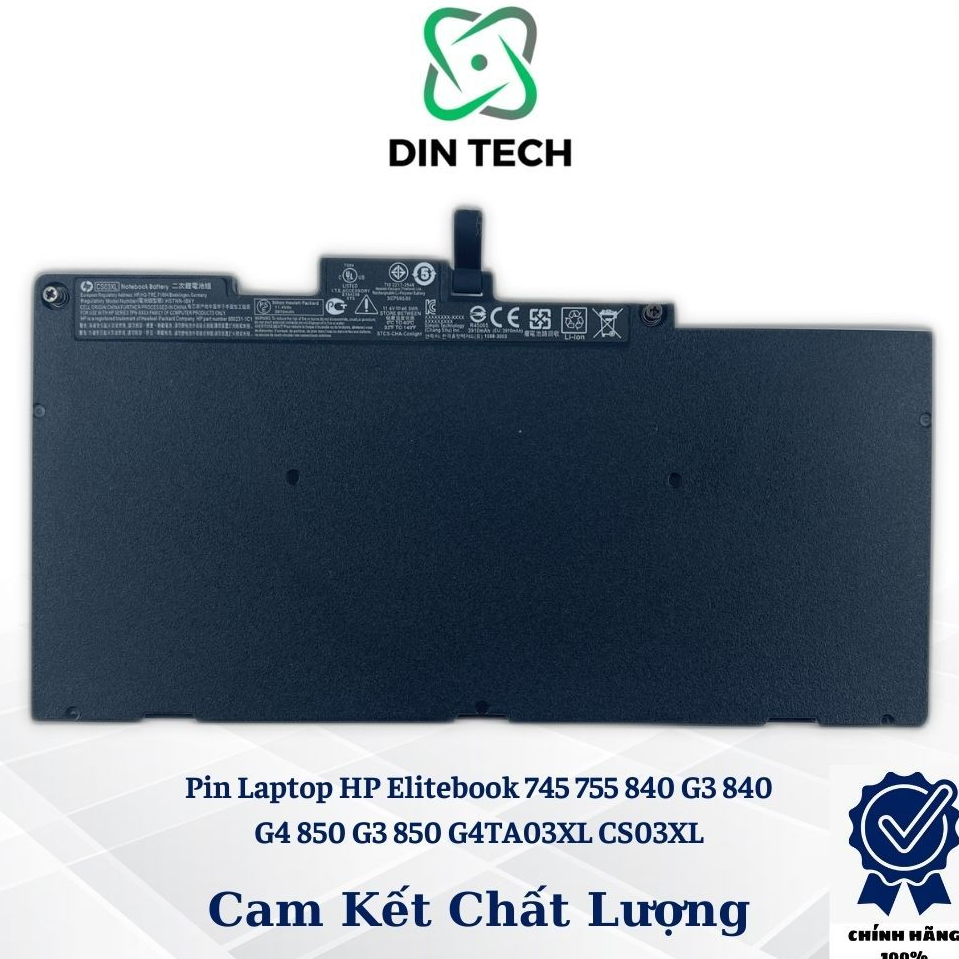 HCM Pin Laptop HP Elitebook 745 755 840 G3 840 G4 850 G3 850 G4 ZBook Studio 15U G3 TA03XL CS03XL Chuẩn ZIN Chính Hãng