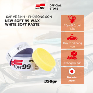 Sáp vệ sinh sơn, phủ bóng sơn xe ô tô, xe máy New Soft99 Wax - White Soft Paste W-3 W-4 350g