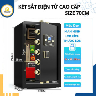 Két sắt điện tử cao cấp vân tay, khóa số chống cháy, tủ két sắt màn hình lcd, hệ thống báo động chống trộm kép m215