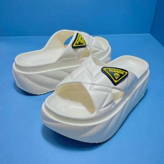 Dép quai ngang nữ 3TDEP, dép lê bánh mì nữ chéo FASHION độn đế 7cm siêu nhẹ