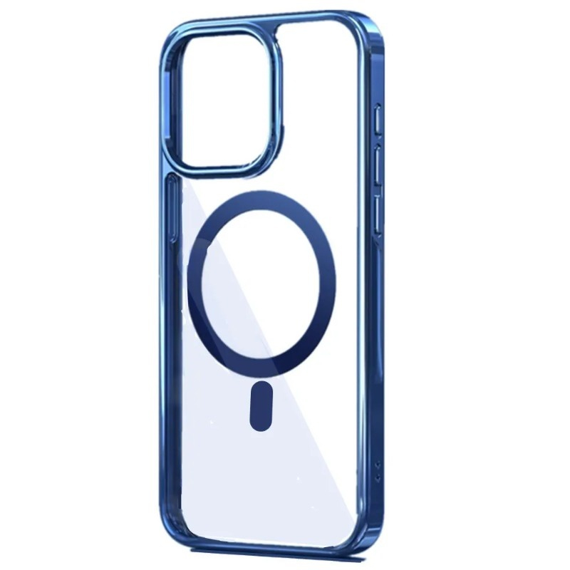 Ốp điện thoại trong suốt viền màu camera Titan từ tính KOLEAD P66 hỗ trợ sạc không dây dành cho Iphone 15 Pro Promax