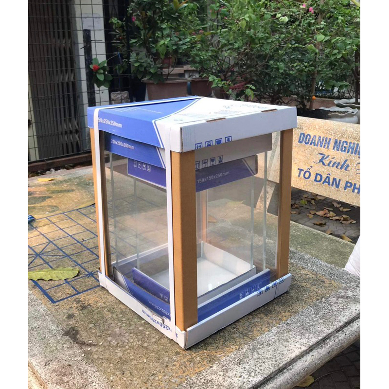 Bể kính siêu trong nâng đáy kích thước 15 20cm - Bể cá nâng đáy