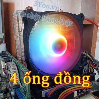 HKC Tản nhiệt khí CPU 4 ống đồng 12cm dạng tháp INTEL775/115X 3PIN1Fan