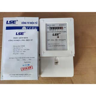 Công Tơ Điện 1 Pha Điện Tử (ĐỒNG HỒ ĐIỆN TỬ) LSE 5(40)A - CÓ KIỂM ĐỊNH