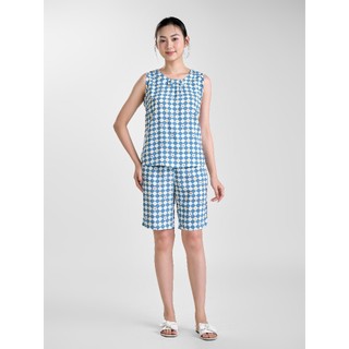 Bộ Đồ Mặc Nhà WINNY Kiểu Sát Nách Quần Ngố Chất Liệu Lanh Mát - 2MNLA24007S