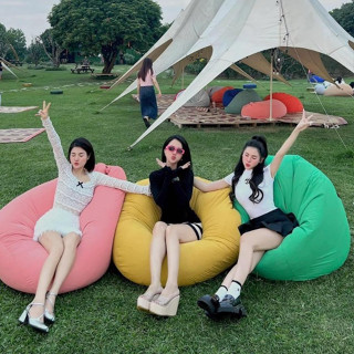  Ghế lười có SẴN hạt xốp vải chống thấm kaki dù,đủ size dùng cho quán Cafe,bãi biển,có bán sỉ 