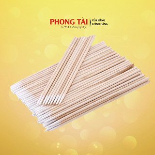 Tăm bông tre, tăm bông cán gỗ đầu nhọn siêu tiết kiệm tê Dùng bôi Tê/Trà Mực tém mày