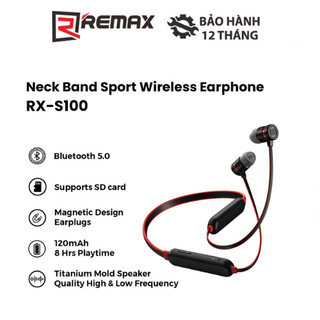 Tai nghe Bluetooth choàng cổ thể thao Remax RX-S100