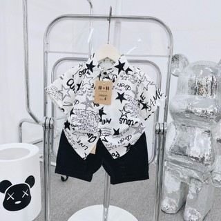 Áo sơ mi lụa 3D hàng cộc tay cho bé trai ( hàng xả 🔆)