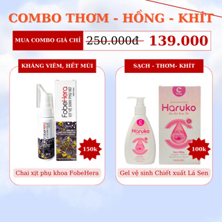 Combo Phụ Khoa Toàn Diện Hết Ngứa Hết Viêm Sạch Mùi Gồm Dung Dịch Vệ Sinh Nữ và Xịt Phụ Khoa Kháng nấm