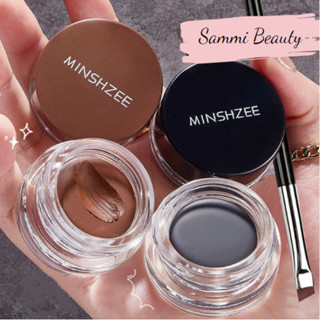  Gel kẻ mắt chân mày MINSHZEE 2 màu đen nâu gel mềm mịn lâu trôi chống nước nội địa trung D3 Sammi beauty 