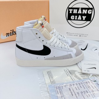 Giày thể thao nam nữ ngô thắng blazer cao trắng đen