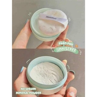Phấn phủ bột Innis No Sebum Mineral Powder chiết xuất từ bạc hà và khoáng chất tự nhiên