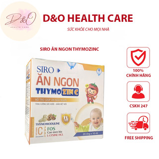 Siro Ăn Ngon Thymo Zin C Hỗ trợ giúp ăn ngủ ngon , Hỗ trợ tăng cường sức khỏe và Hỗ trợ giảm mệt mỏi cho bé từ 1 tuổi