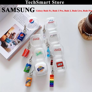 Ốp trong suốt thời trang bảo vệ tai nghe Galaxy Buds Fe,Buds 2 Pro,Buds Pro,Buds2,Buds Live