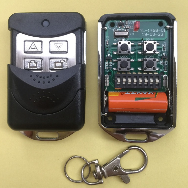 [Có video Hướng dẫn] Điều khiển cửa cuốn mã gạt 433 MHZ Taiwan khiển inox