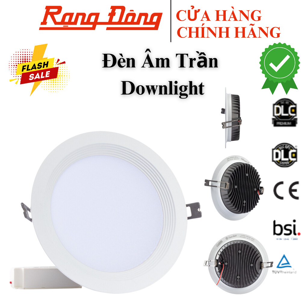 Đèn Led Âm Trần Rạng Đông, Mắt Trâu Downlight, 16W, 25W lỗ trần phi 155 Model: AT04