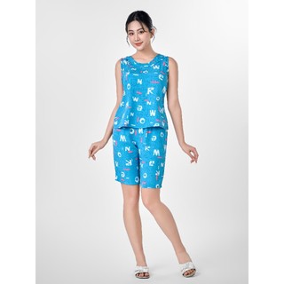 Bộ Đồ Mặc Nhà WINNY Kiểu Sát Nách Quần Ngố Chất Lanh Mát - 2MNLA24027S