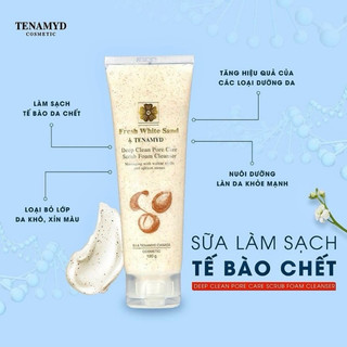 SỮA LÀM SẠCH TẾ BÀO CHẾT TENAMYD CÓ HẠT QUẢ ÓC CHÓ QUẢ MƠ 120GR