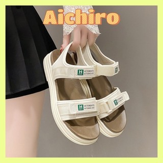  Dép sandal nữ đế cao 5cm 2 quai vải dán siêu chất,dép xăng đan quai hậu nữ học sinh mềm dẻo đi mưa chống trơn trượt G39 
