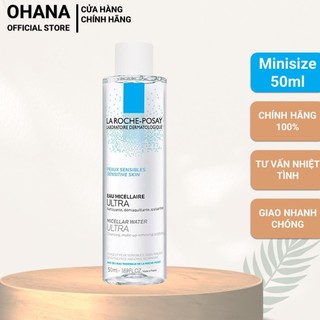 Nước tẩy trang làm sạch sâu La Roche-Posay dành cho da nhạy cảm 50ml Minisize- chai Trắng