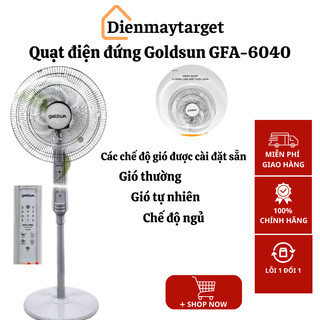 Quạt điện đứng có điều khiển Goldsun GFA-6040 công suất 50W, 3 chế độ gió làm mát 1 đổi 1