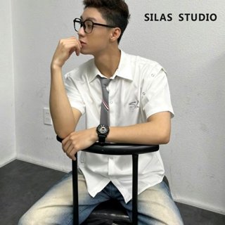  Áo Sơmi 2in1 Silas Caven Ráp Tay Nút Bấm Tay Rời Unisex Thoáng Mát Năng Động Trẻ Trung 