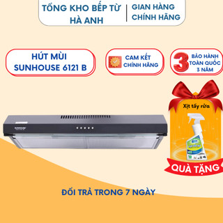 Hút mùi Sunhouse 6121B 💖𝑩𝒂̉𝒐 𝒉𝒂̀𝒏𝒉 𝒄𝒉𝒊́𝒏𝒉 𝒉𝒂̃𝒏𝒈💖 Hút mùi nhà bếp khử mùi tối ưu, tiện dụng bền bỉ