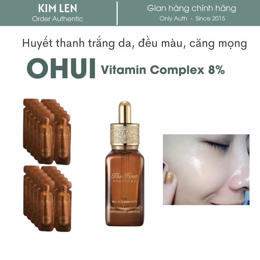 Sample serum Vitamin complex 8% OHUI trắng da, căng bóng đều màu