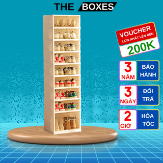 Tủ giày gấp gọn SHOE BOX 12 đôi chất liệu nhựa ABS cao cấp, Kệ giày, Hộp giày đa năng tiện lợi, bảo hành 36 tháng