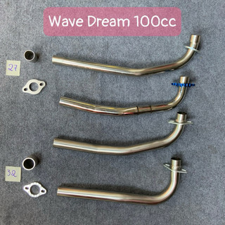 Cổ pô inox wave dream 100cc