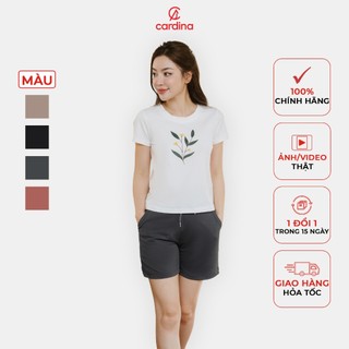 Quần short nữ CARDINA chất liệu tăm lạnh co giãn tốt mát mẻ kiểu dáng trẻ trung năng động 4QSA02
