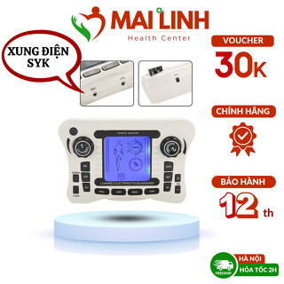 Máy massage xung điện trị liệu SYK-308B, máy massage xung điện 20 cường độ tặng kèm 4 miếng dán