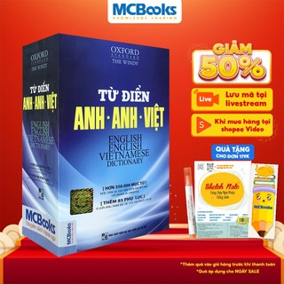 Sách - Từ Điển Anh Anh Việt Phiên Bản Bìa Mềm Màu Xanh - Giải Nghĩa Đầy Đủ Ví Dụ Phong Phú