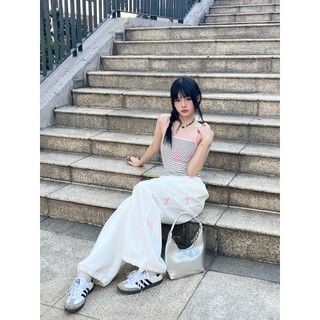 Áo 2 dây nữ thời trang mùa hè chất thun gân thêu kĩ thuật số MONÁ - FLIRTY