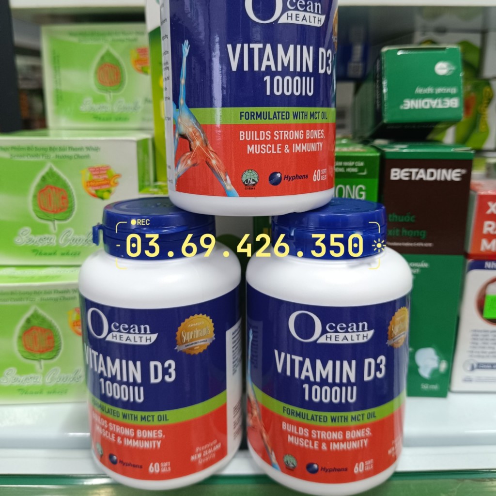 #Dầu Cá Omega3 và #Vitamin #D3 (60s)- #OceanHealth - #Omega3 1000mg viên dầu cá cho bé và cả nhà #ALASKA