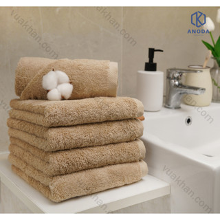 Khăn tắm xuất hàn set 3 cái khăn 40x80cm 100% cotton cao cấp anoda màu beige