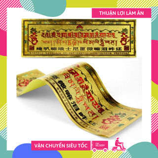 Kinh phù Mật Tông Phật dán cửa nhà cửa hàng - 10x30cm