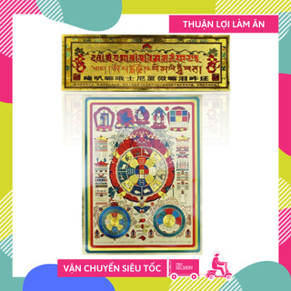 Bộ kinh phù Mật Tông tài lộc dán cửa nhà, công ty trấn trạch sinh vượng khí