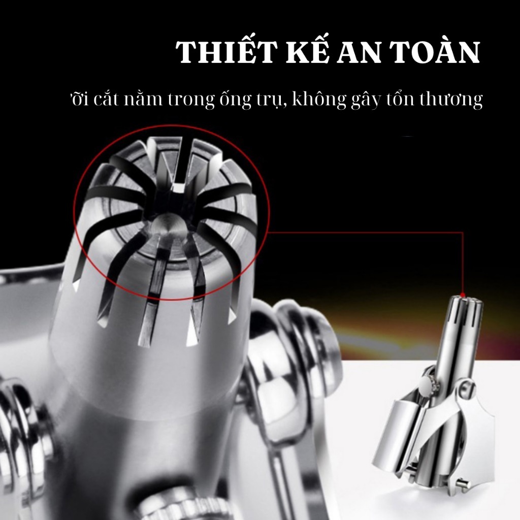 Dụng cụ tỉa lông mũi cầm tay Kèm Hộp bằng thép không gỉ – Dụng cụ cắt tỉa lông mũi không đau an toàn vệ sinh