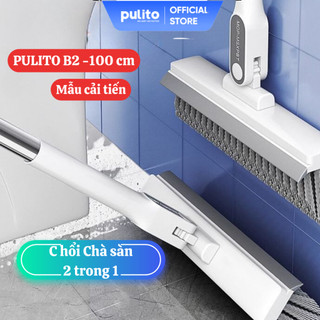 Chổi Chà Sàn, Gạt Nước Nhà Tắm Pulito B2 - Đa năng, đầu bàn chải nâng cấp, chắc chắn, tiện lợi kèm thanh gạt cao su
