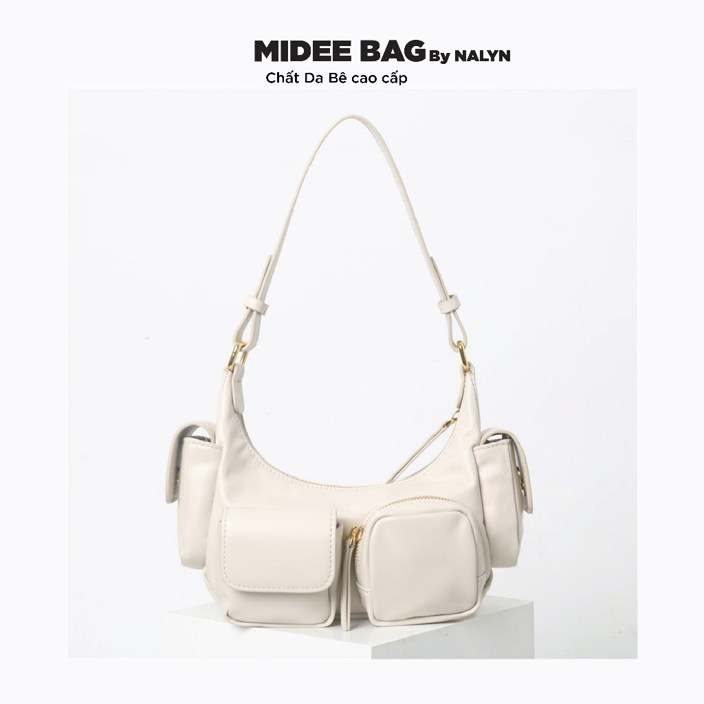 TÚI XÁCH NỮ NALYN MIDEE BAG DA THẬT MÀU TRẮNG