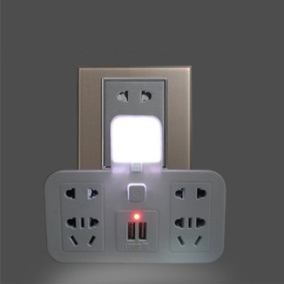 Ổ cắm điện đa năng có cổng usb sạc pin kiêm đèn ngủ