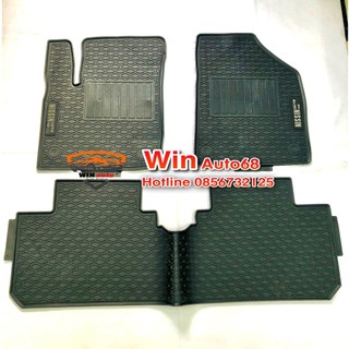 Thảm lót sàn, lót sàn cao su 3D xe Vinfast VF5, VF6, VF7 Mẫu NISSIN - VF LOGO ĐỎ, không mùi, không thấm nước, dễ vệ sinh