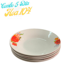Combo 6 cái đĩa gốm sứ 9 inch 23cm,Set bộ 6 cái đĩa gốm sứ 23cm