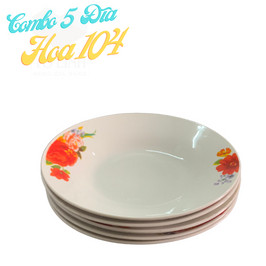 Combo 6 cái đĩa gốm sứ 8 inch 20cm,Set bộ 6 cái đĩa gốm sứ 20cm